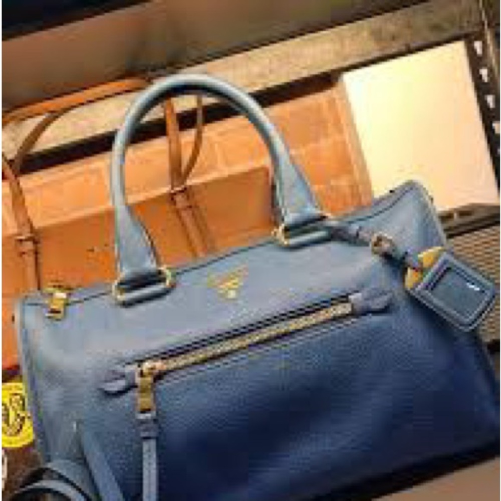 Prada Blue Shoulder Bag with Classic Design